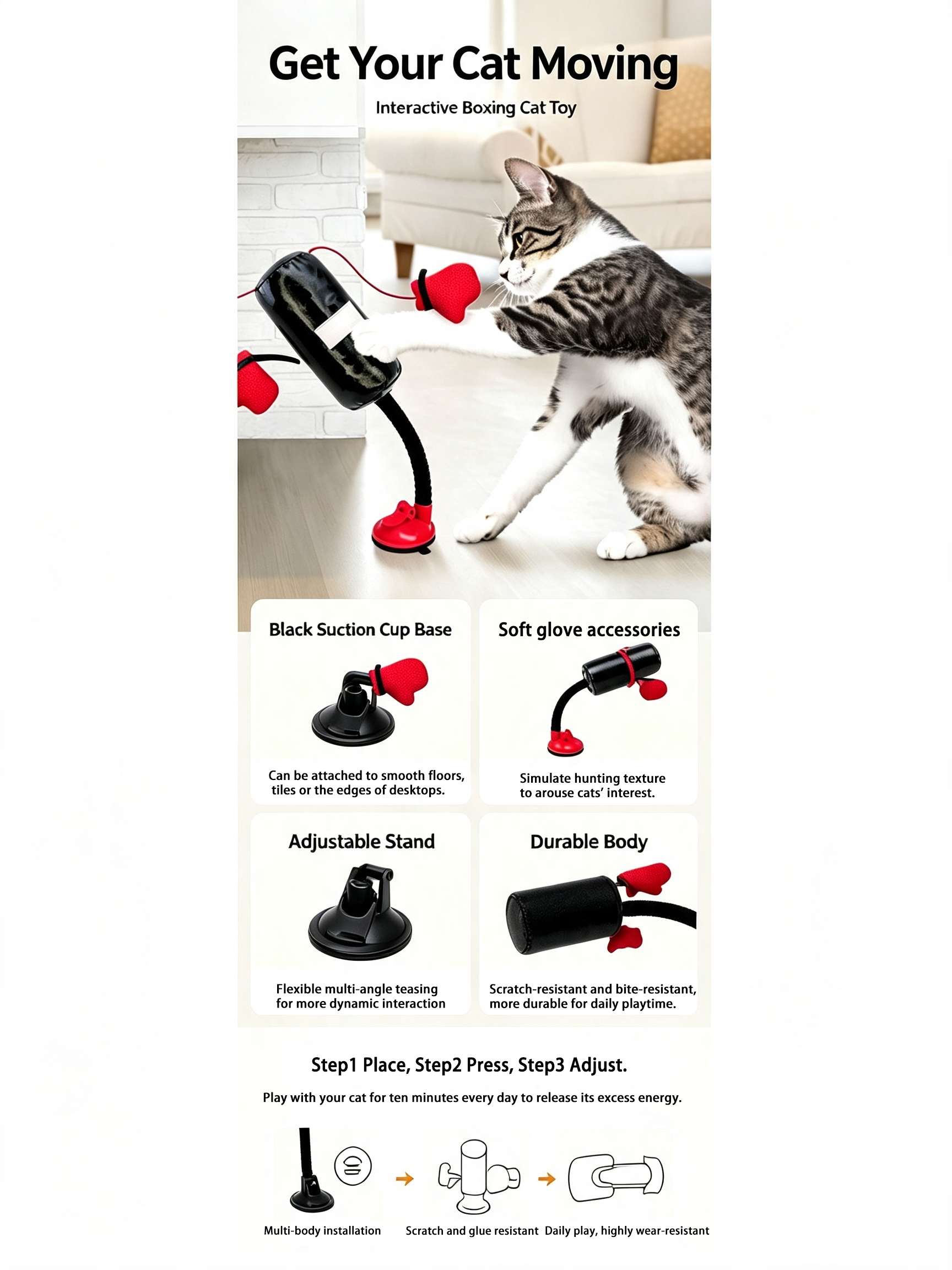Cat Punching Bag — Let Your Cat Throw Punches !
