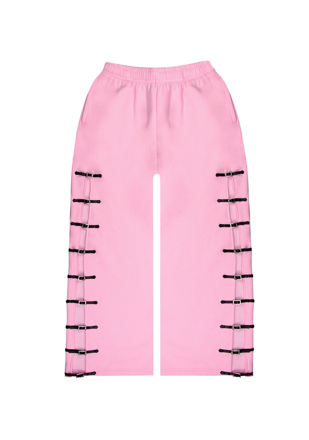 CRUSH BUCKLE OVERSIZED SWEATPANTS BABY PINK