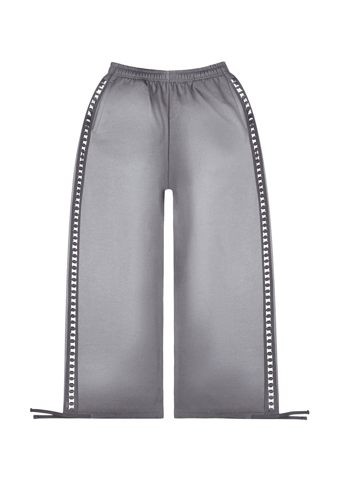 RUMOUR STUDDED OVERSIZED SWEATPANTS GRADIENT GREY
