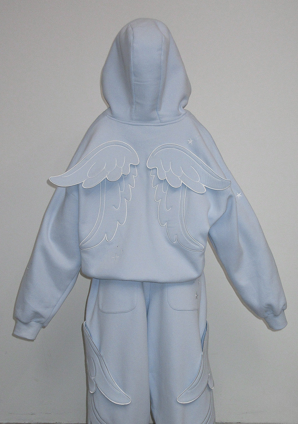 STITCH WINGS ZIP HOODIE BABY BLUE (DETACHABLE WINGS)