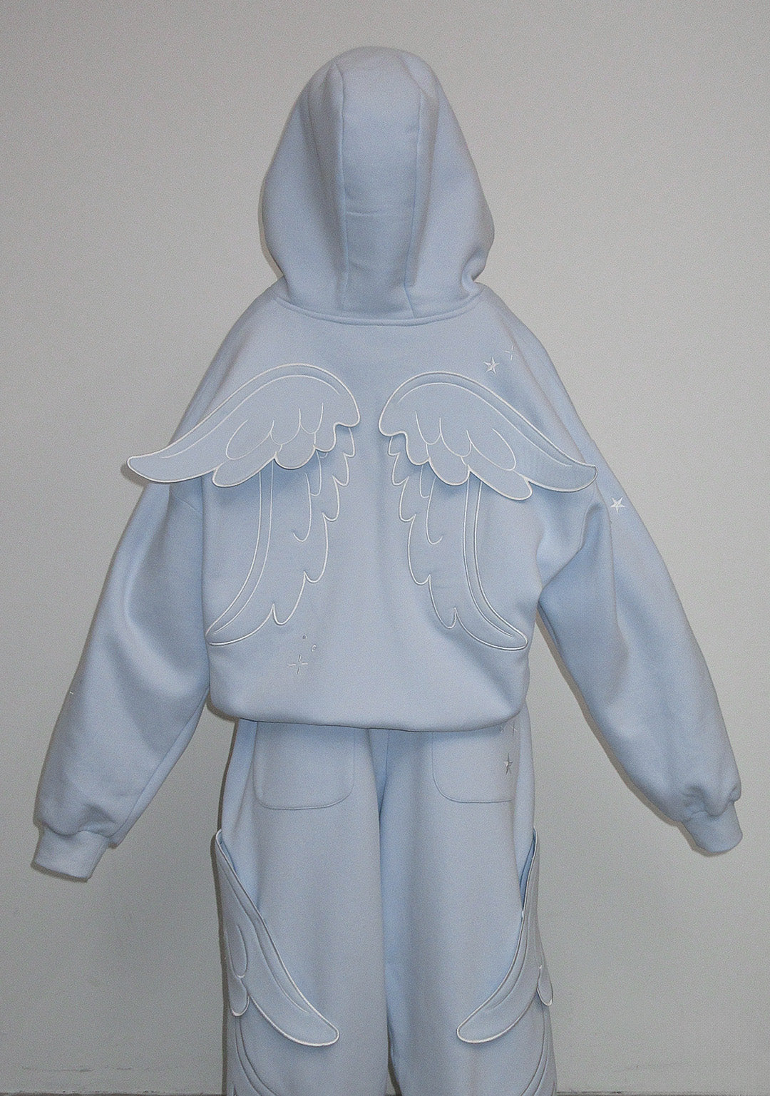 STITCH WINGS ZIP HOODIE BABY BLUE (DETACHABLE WINGS)