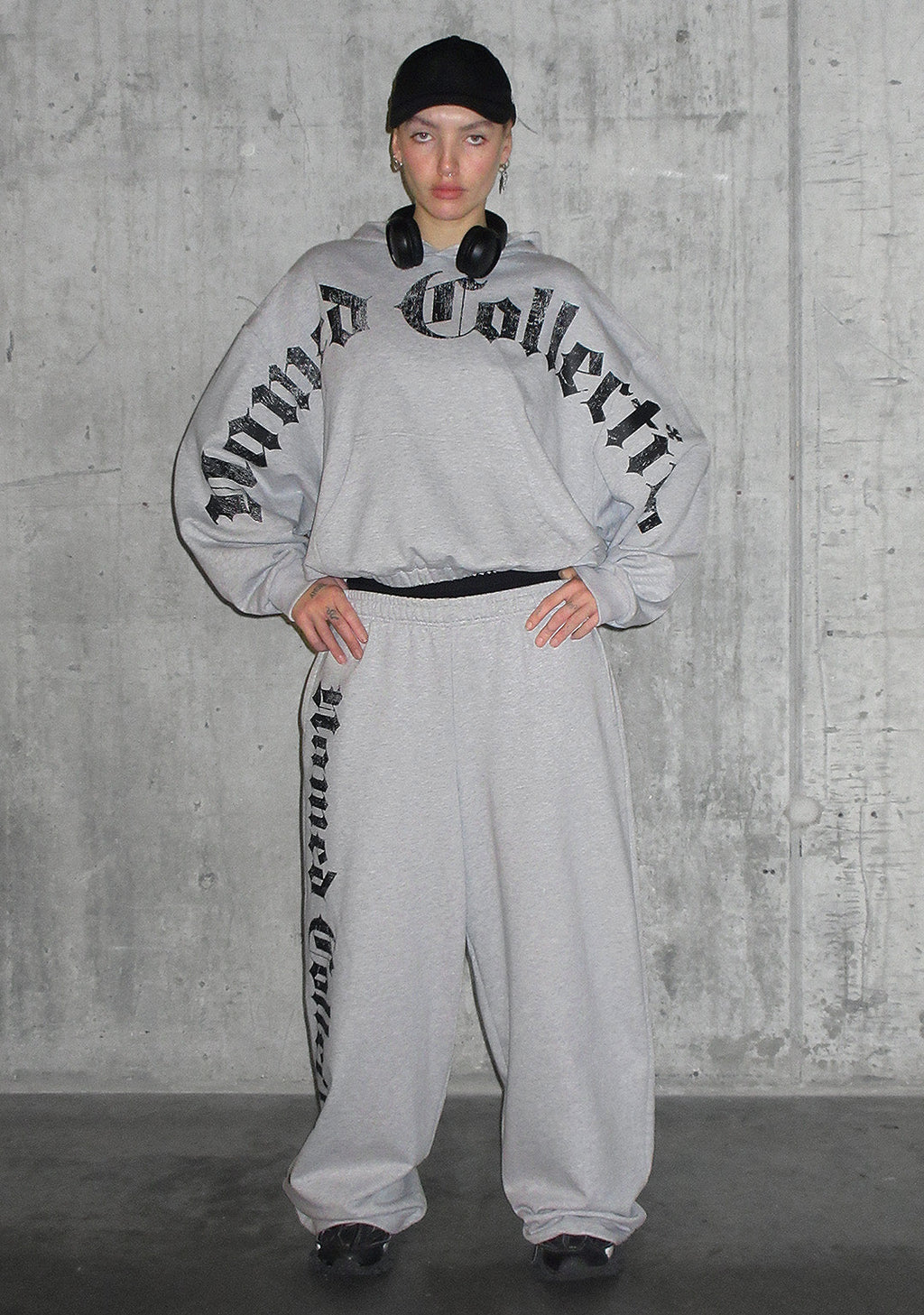 Nth ACTIVE OLD ENGLISH OVERSIZED SWEATPANTS GREY MARL