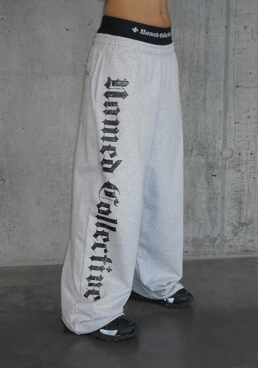 Nth ACTIVE OLD ENGLISH OVERSIZED SWEATPANTS GREY MARL